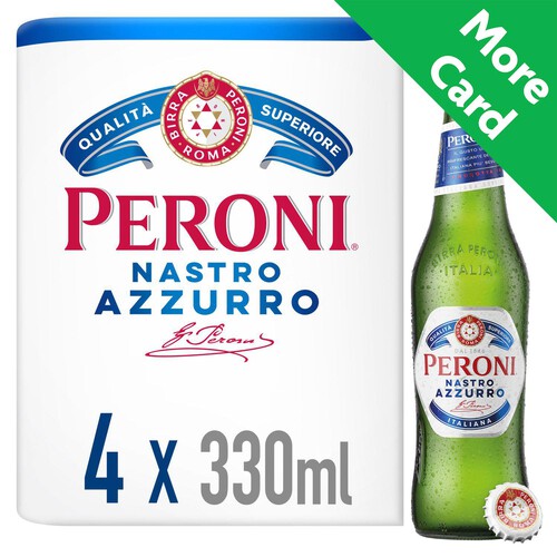 Peroni Nastro Azzurro Bottled Beer Lager Multipack