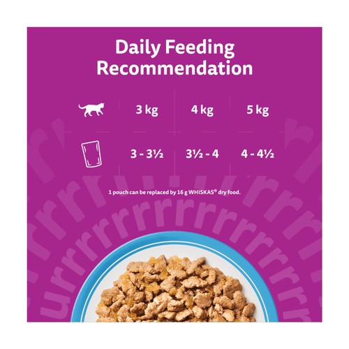 Whiskas 1+ Fish Favourites Adult Wet Cat Food Pouches in Jelly