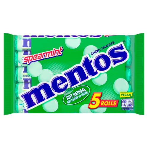 Mentos Chewy Dragees Spearmint Rolls