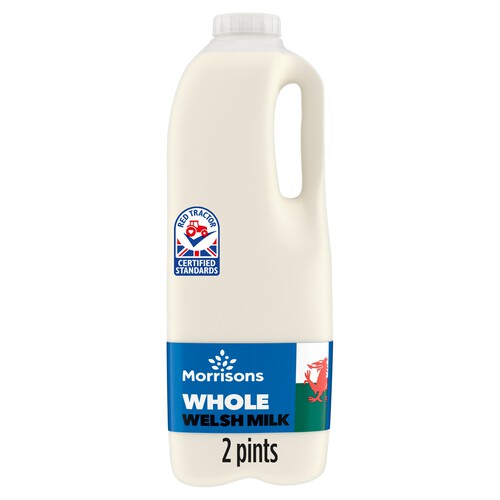 Morrisons Welsh Whole Milk 2 Pint