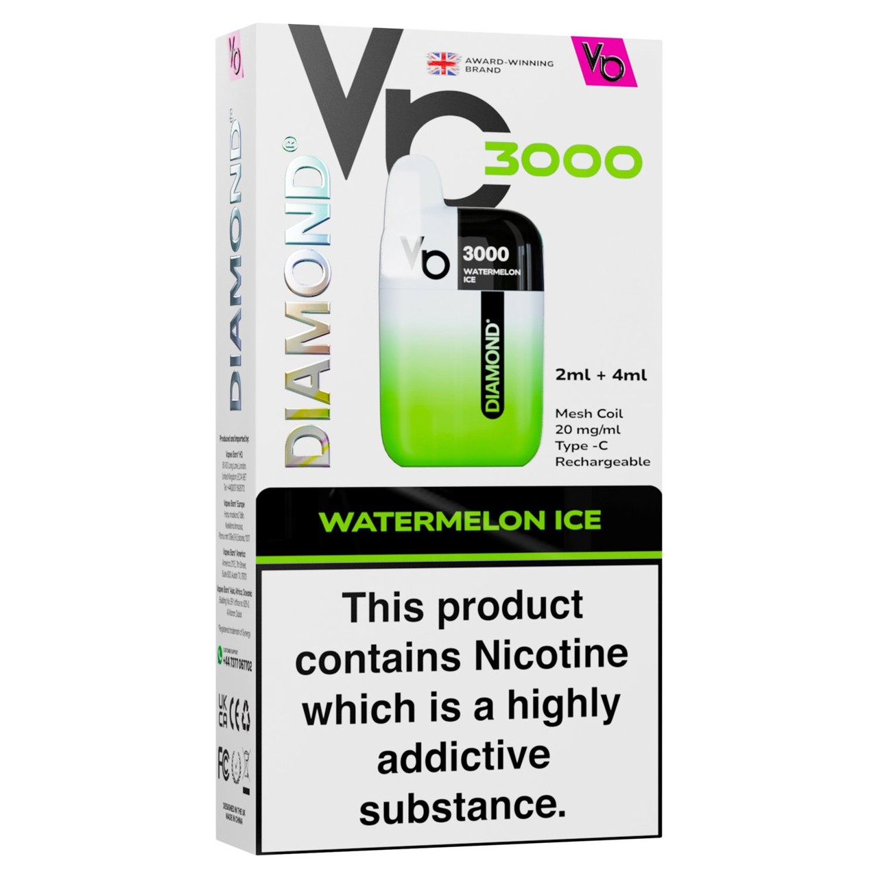 Vapes Bars Diamond 3K Starter Kit Watermelon Ice