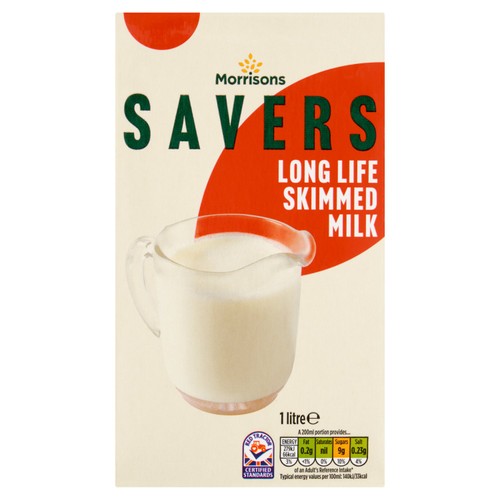 Morrisons savers long life skimmed milk