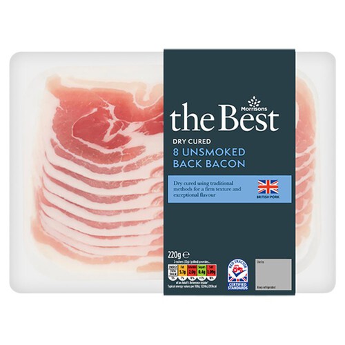 Morrisons The Best Dry Cured Unsmoked Back Bacon