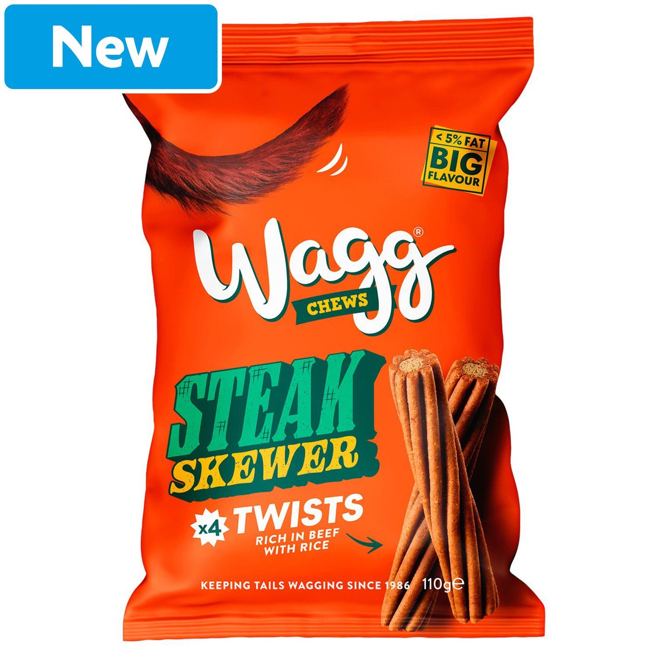 Wagg Chews Steak Skewer Twists 110g