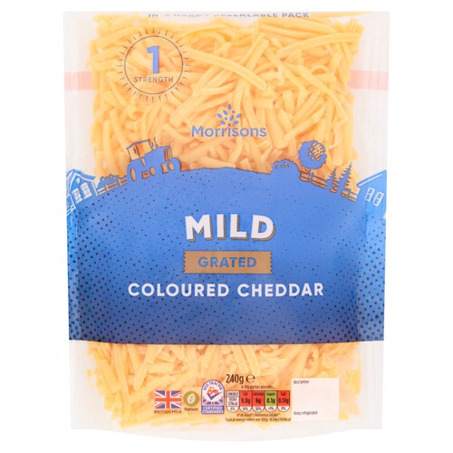 Morrisons Grated Mild Coloured Cheddar