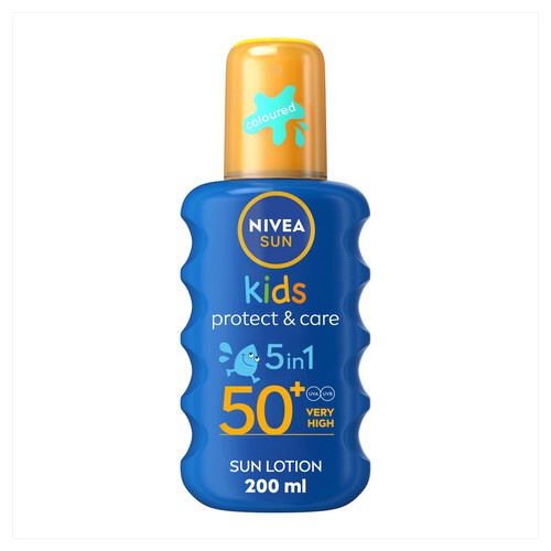 NIVEA SUN Kids Protect & Care Coloured Sun Cream Spray SPF50+