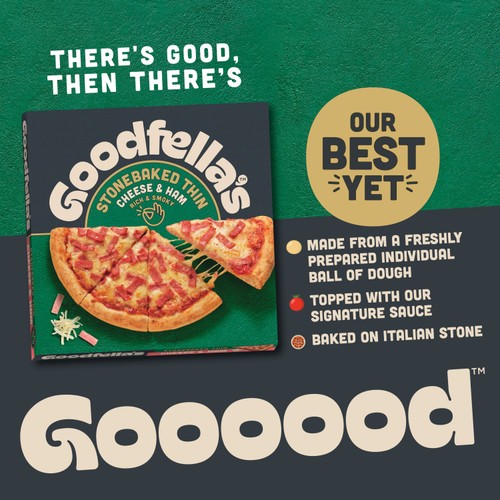 Goodfella's Stonebaked Thin Cheese & Ham Pizza