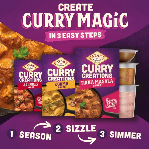 Patak's Tikka Masala Curry Creations Indian Curry Sauce Meal Kit 160g