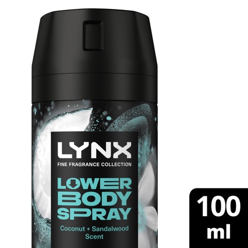 Lynx Fine Fragrance Coconut + Sandalwood 72hr Lower Body Spray   100 ml
