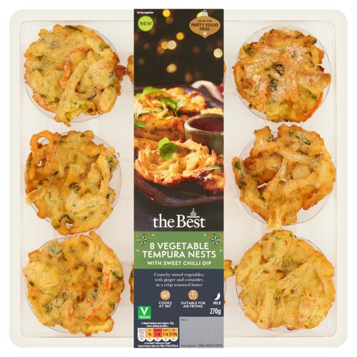 Morrisons The Best 8 Vegetable Tempura Nests With Sweet Chilli Dip