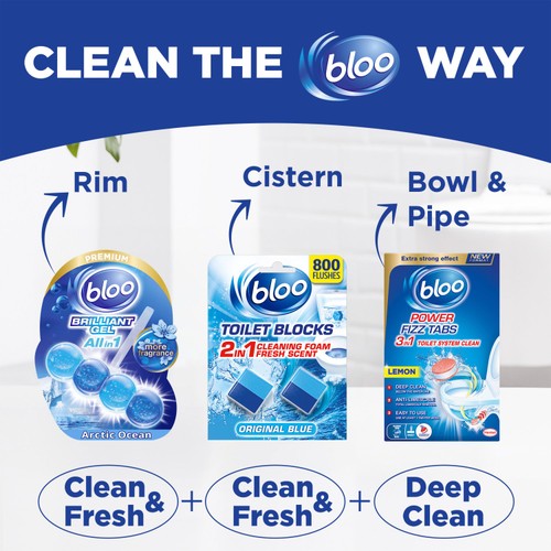 Bloo Brilliant Gel Arctic Ocean Toilet Rim Block
