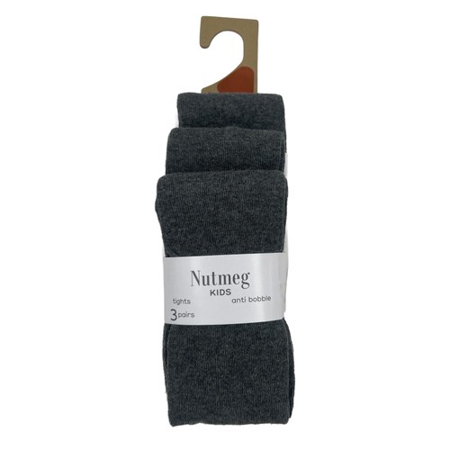 Nutmeg 7-8 Years Grey Supersoft Girls Tights 