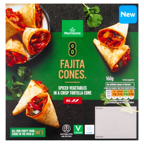 Morrisons 8 Vegetable Fajita Cones 160g