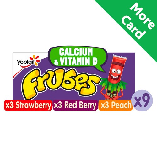 Frubes Kids Strawberry, Red Berry & Peach Yoghurt Tubes