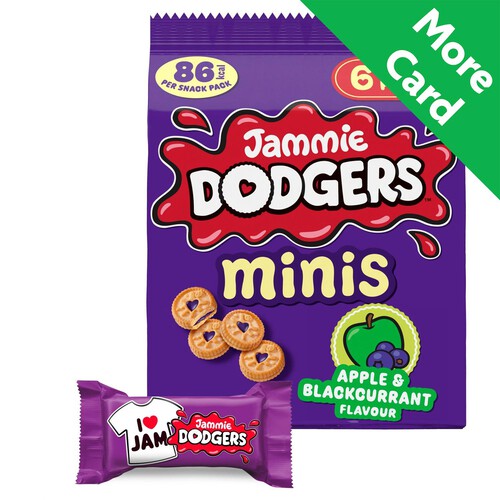 Jammie Dodgers Biscuit Minis Apple & Blackcurrant Multipack 6 Packs