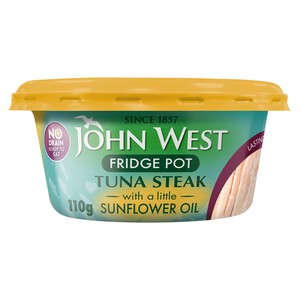 John West Fridge Pot Tuna Steak with a little Sunflower Oil | Morrisons