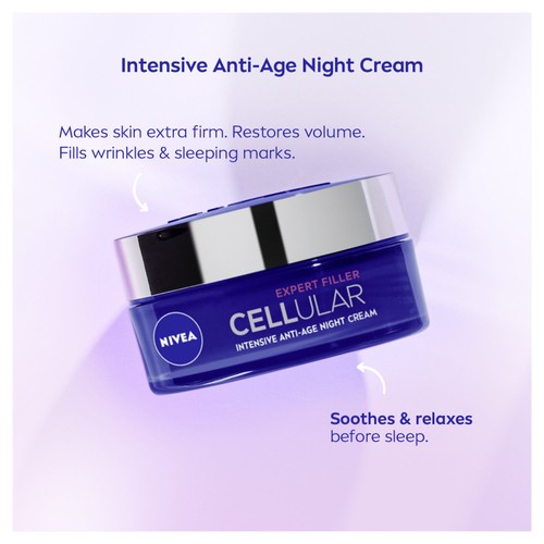 NIVEA Cellular Expert Filler Anti Age Night Cream Moisturiser 50ml