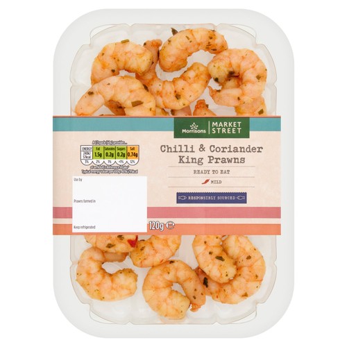 Morrisons chilli coriander marinated king prawns