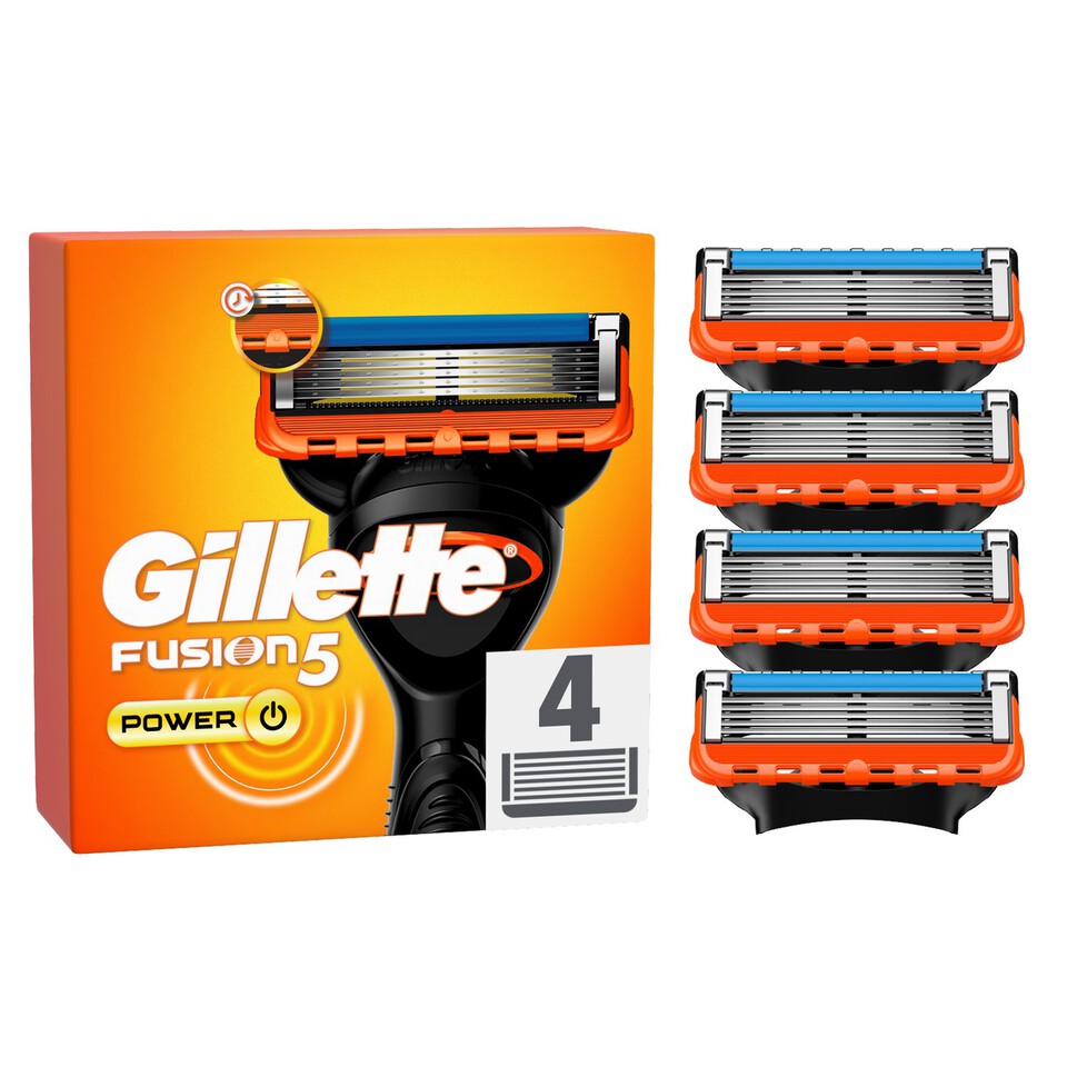 Gillette Fusion 5 Power Razors For Men 4 Refill Razor Blades