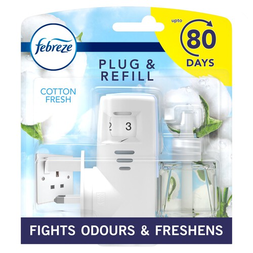 Febreze Air Freshener Plug-In Starter Kit Cotton Fresh