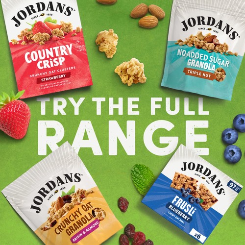 Jordans No Added Sugar Triple Nut Granola Breakfast Cereal 425g