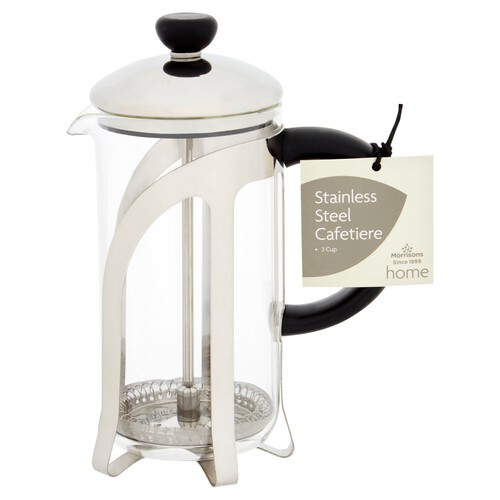 Morrisons Stainless Steel 3 Cup Cafetiere