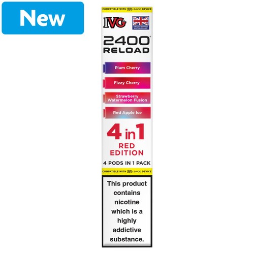 IVG 2400 reload 4 pod pack red edition