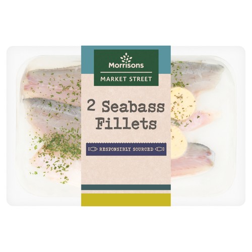 Morrisons seabass fillets with a lemon pepper butter