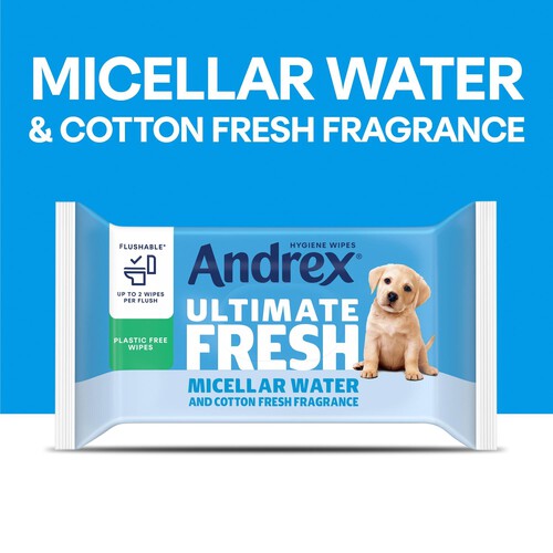 Andrex Ultimate Fresh Moist Toilet Tissue MEGA Flushable Hygiene Wipes