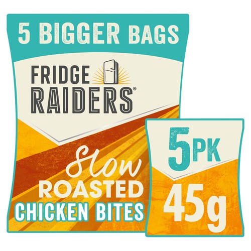Fridge Raiders Slow Roasted Chicken Snack Bites Bigger Bags 5 x 45g