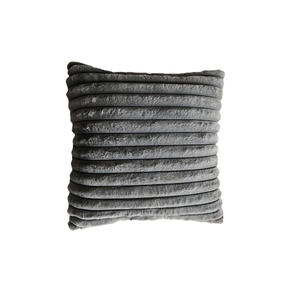 Home Style Faux Fur Cushion Light Grey 48X48Cm - Morrisons Online ...