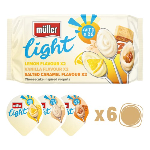 Muller Light Lemon, Vanilla & Salted Caramel Yogurt