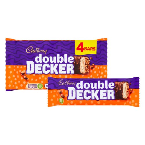 Cadbury Double Decker Chocolate Bar 4 Pack Multipack