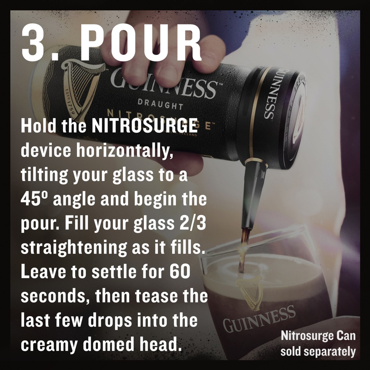 Guinness Draught Nitrosurge Device, Stout Beer, Perfect Pub Pour at