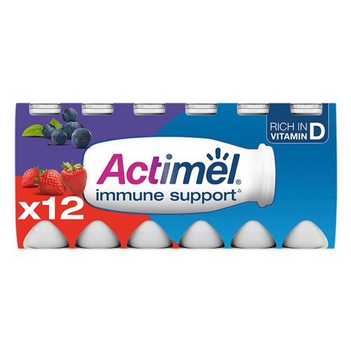 Actimel Strawberry & Blueberry Yogurt Drinks