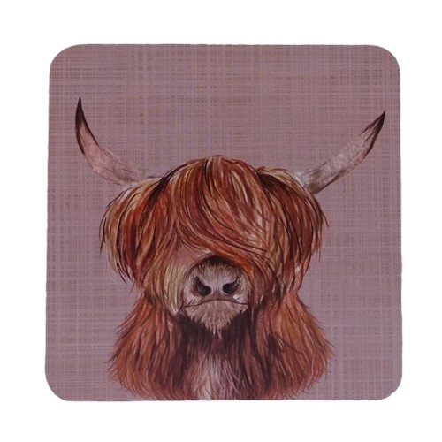 Highland Cow 4Pk Coasters