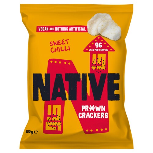 Native Snacks Vegan Prawn Crackers Sweet Chilli Flavour