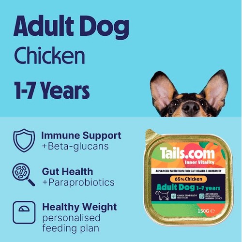 Tails.Com Inner Vitality Adult Chicken Tray 150g