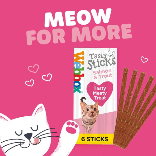 Webbox Cats Delight 6 Tasty Sticks with Salmon & Trout