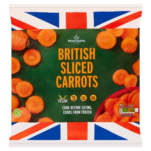 Morrisons british slices carrots