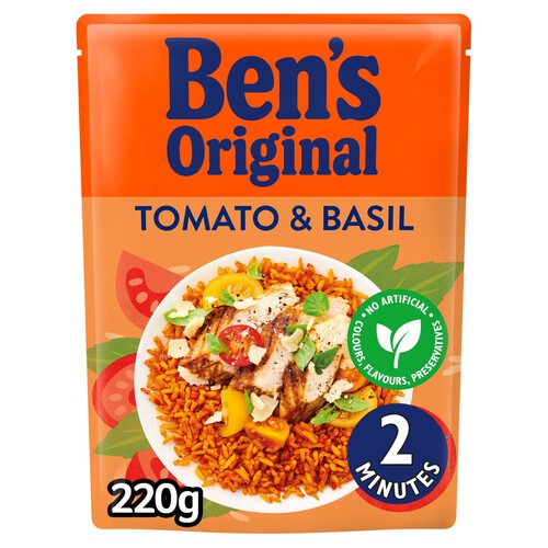 Bens Original Tomato and Basil Microwave Rice 