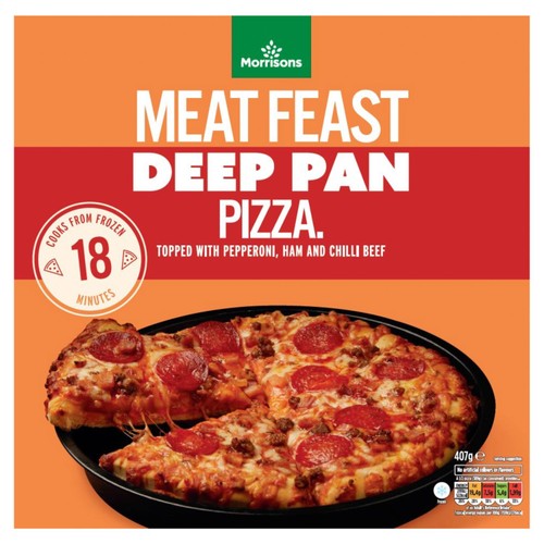 Morrisons Meat Feast Deep Pan Pizza  407g