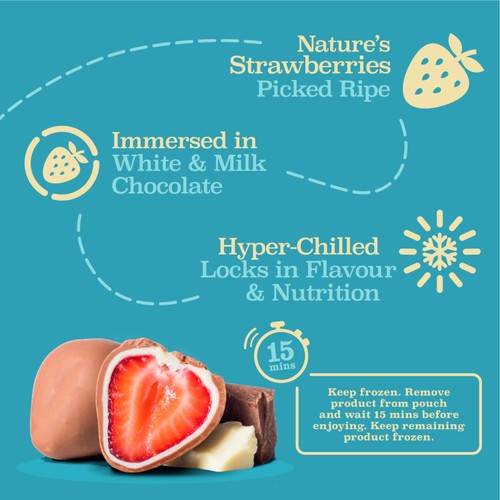 Trufru Natures Strawberries In White & Milk Chocolate 