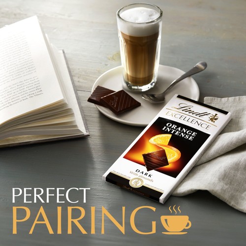 Lindt Excellence Dark Orange Chocolate Bar 100g
