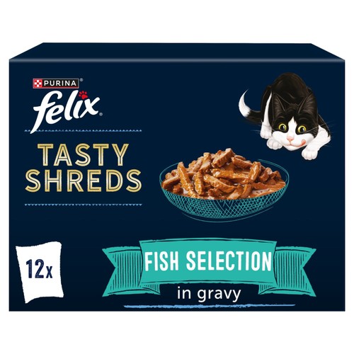 Felix Tasty Shreds Fish Selection in Gravy Wet Cat Food