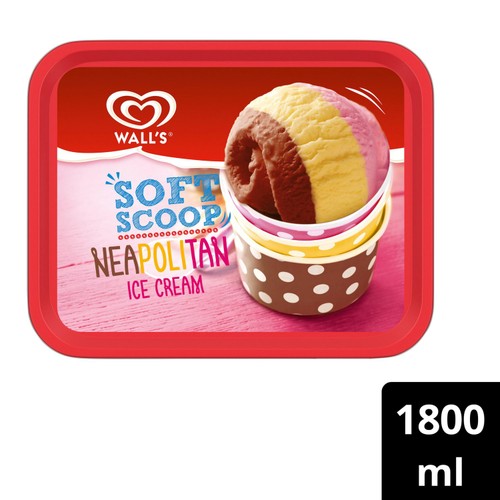 Walls Soft Scoop Neapolitan Ice Cream Tub 1.8L