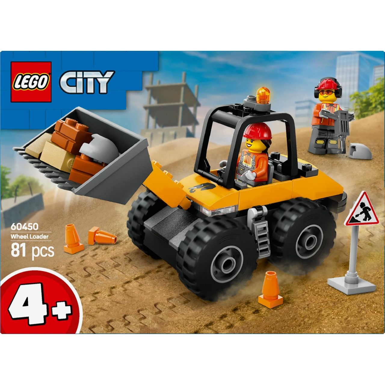 Lego City Yellow Construction Wheel Loader