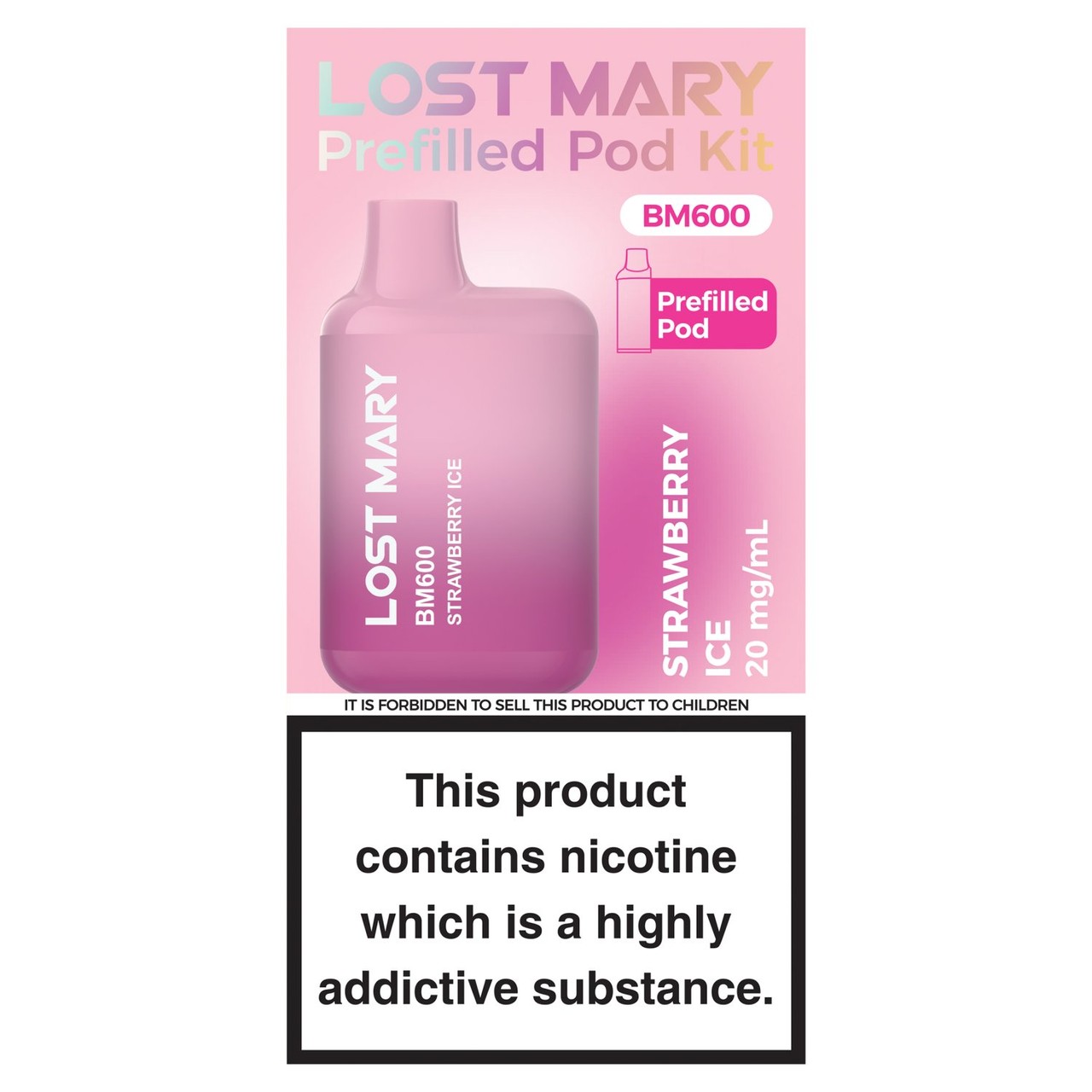 Lost Mary BM600 Prefilled Kit Strawberry Ice