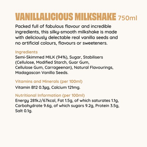 Shaken Udder Vanillalicious Milkshake 750ml