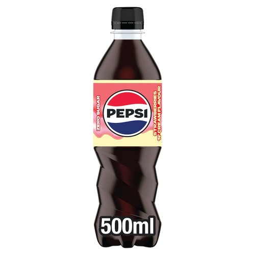 Pepsi Zero Sugar Strawberries And Cream Flavour 500ml
